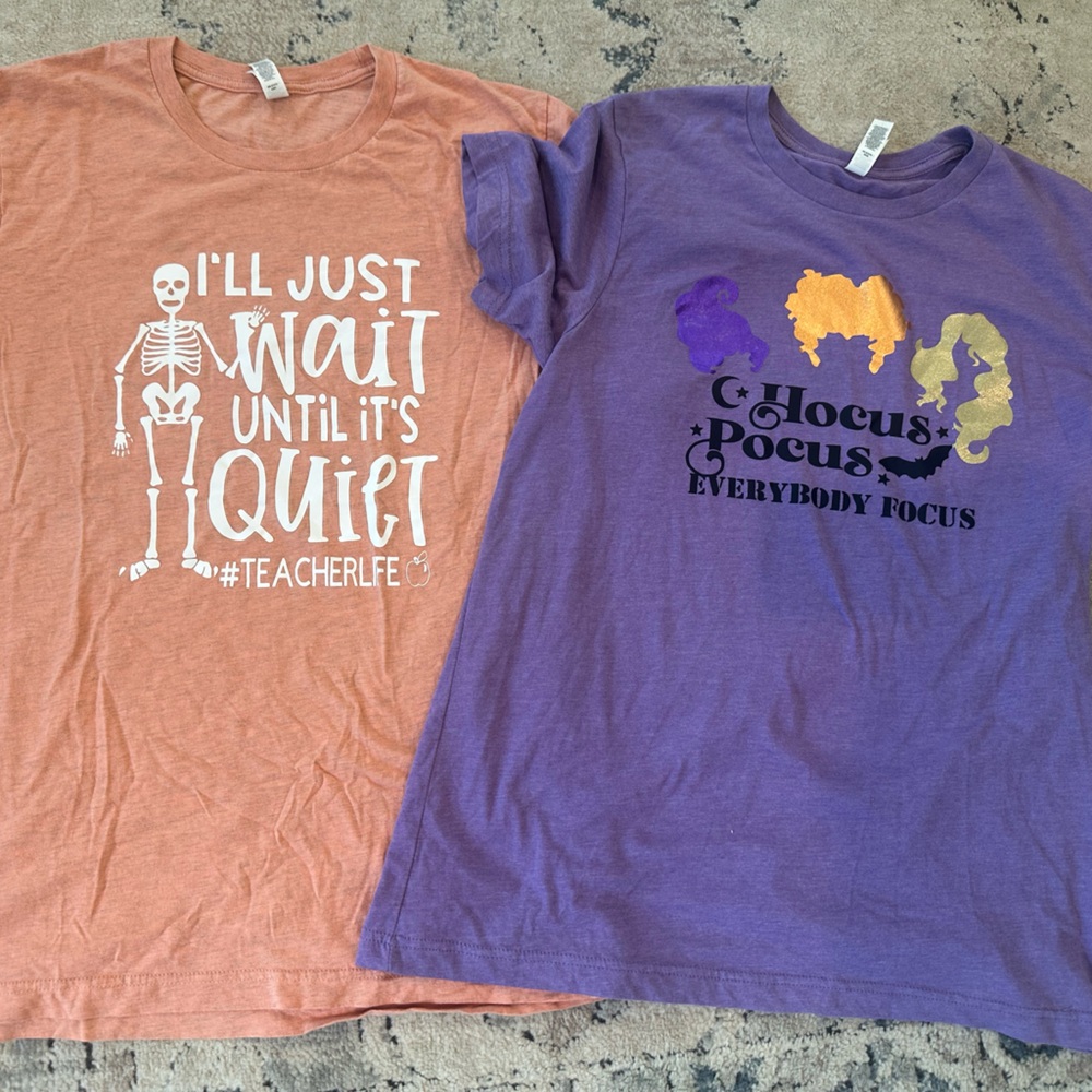 Purple and Orange adult T-Shirts